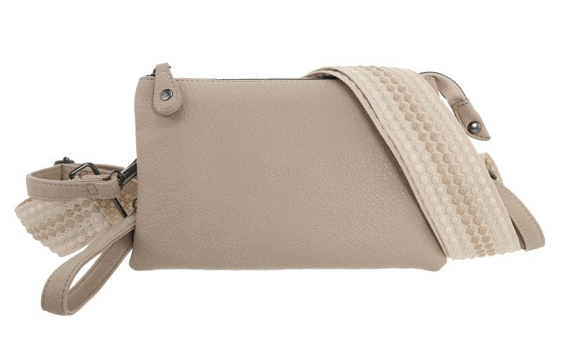 I'm Dutch dames- / schoudertasje New York taupe new PU leer 