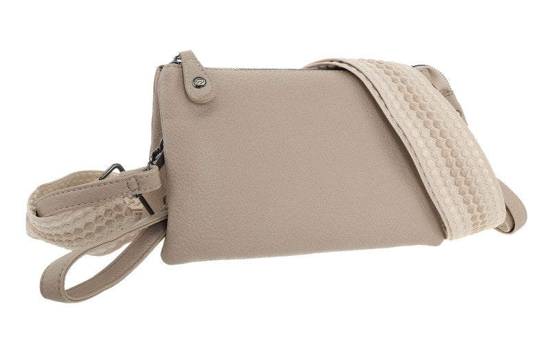 I'm Dutch dames- / schoudertasje New York taupe new PU leer 