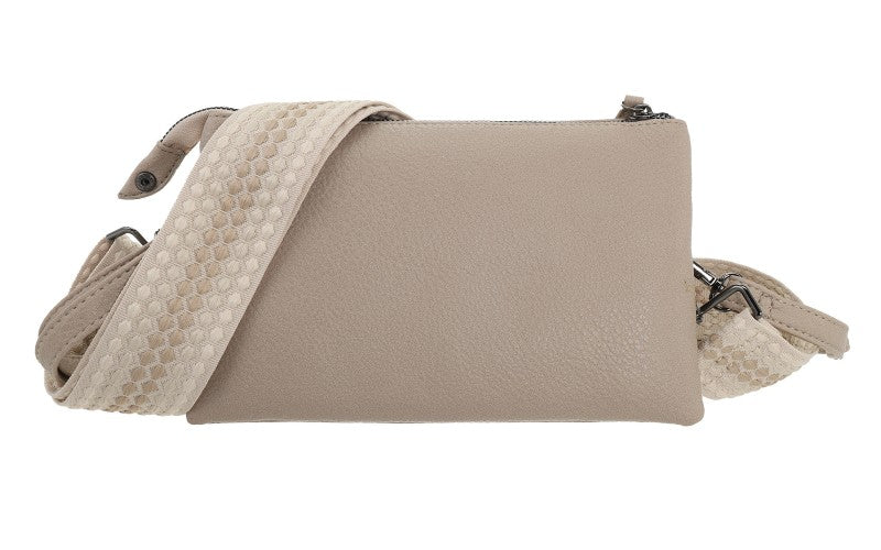 I'm Dutch dames- / schoudertasje New York taupe new PU leer 