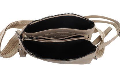 I'm Dutch dames- / schoudertasje New York taupe new PU leer 