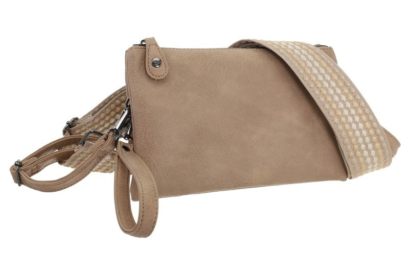 I'm Dutch dames- / schoudertasje New York light camel PU leer 