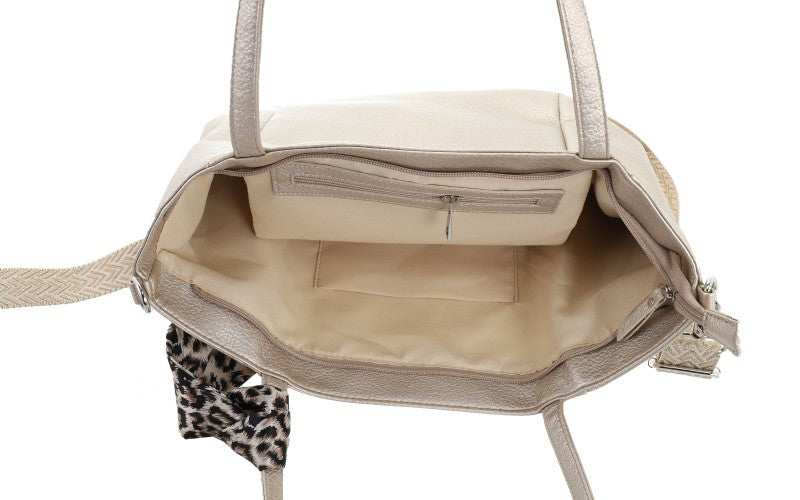 I'm Dutch schoudertas/shopper Macon champagne