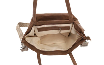 I'm Dutch schoudertas/shopper Macon camel