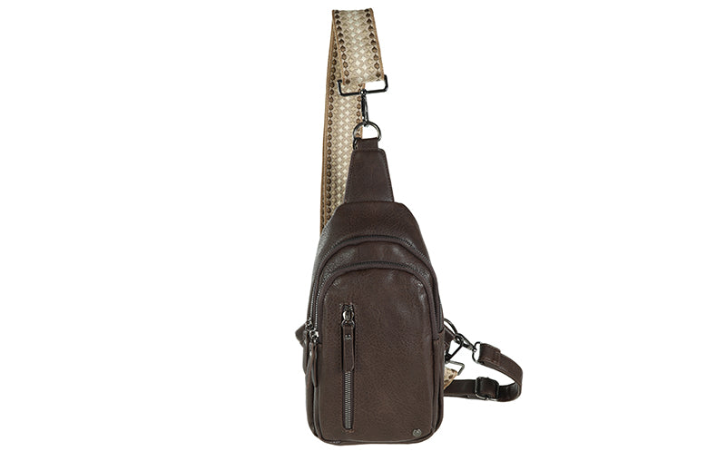 I'm Dutch crossbodytas Mattie browny